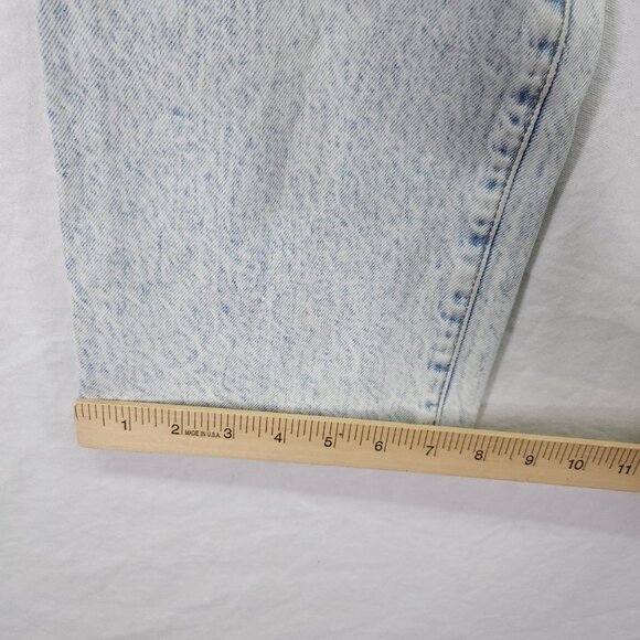 Alice + Olivia Distressed Slouchy Straight Jeans Size 28 Loose Fit Torn Raw Hem - Picture 14 of 16